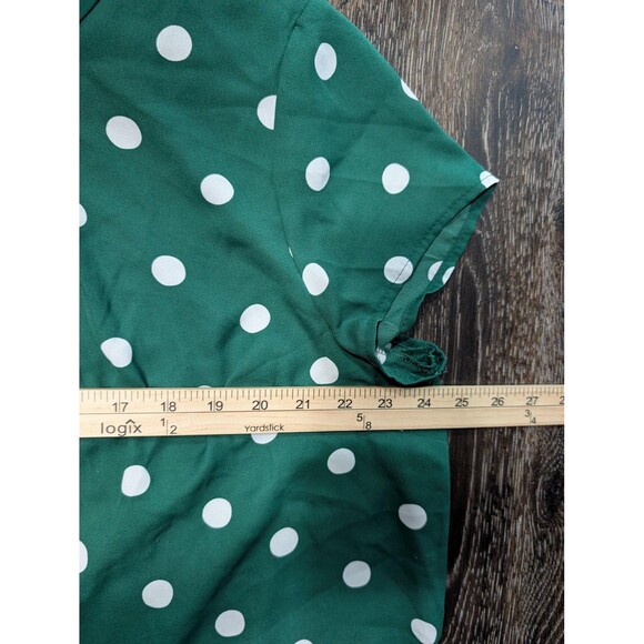 Ann Taylor Green Polka Dot Dress 2XL - Picture 6 of 7